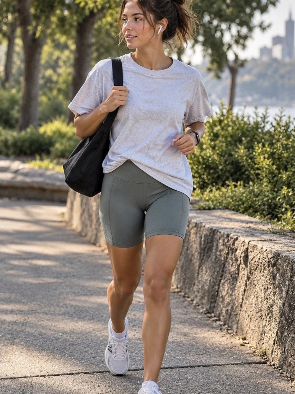 Athleta Salutation Stash 5" Short Green Small